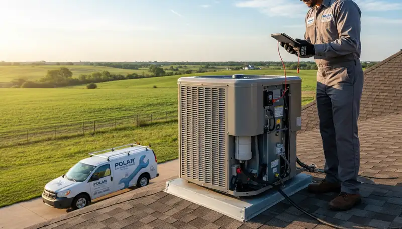 Professional AC repair technician serving residential homes in San Antonio, TX